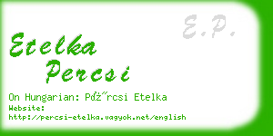 etelka percsi business card